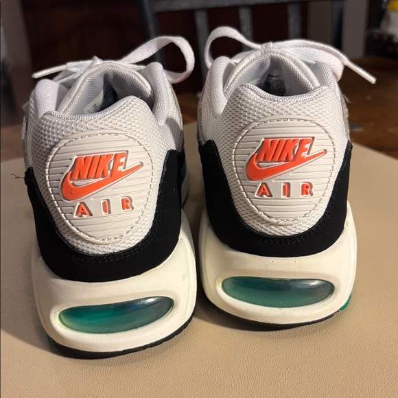 Nike White Black Teal Coral Accent Air Max Sneakers - Picture 4 of 9